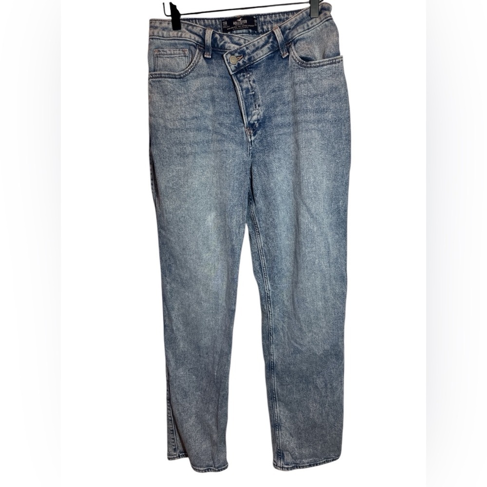Vintage 90s Hollister Ultra High-Rise Straight-Leg Blue Jeans Women Sz 11R